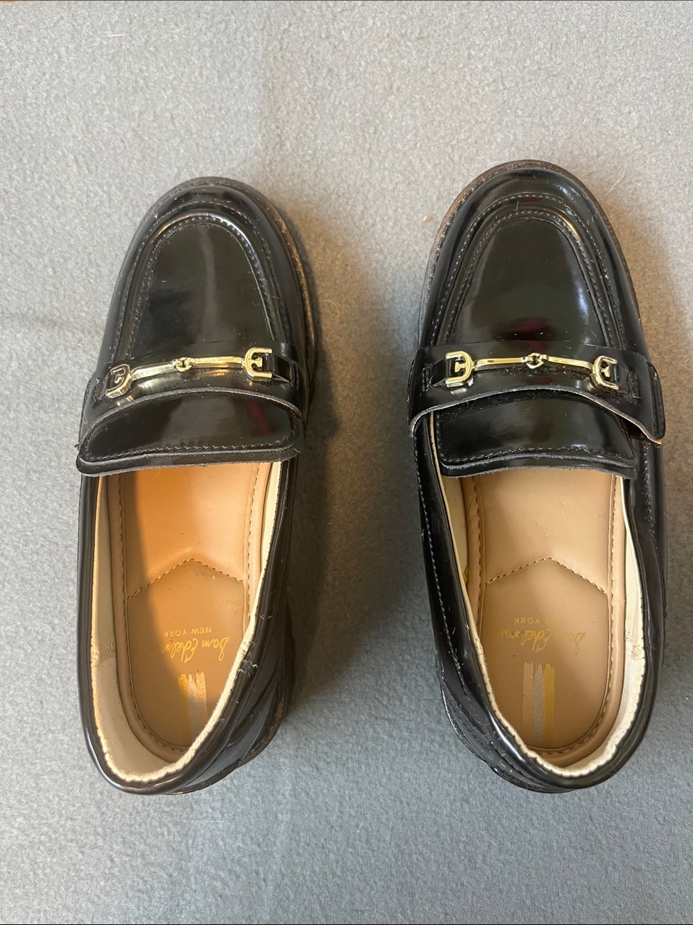 Sam Edelman Black Patent Leather Bit Loafers